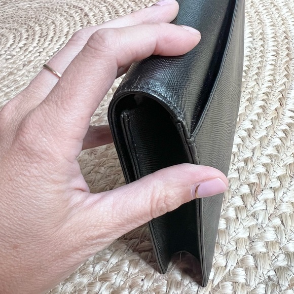 Vintage Yves Saint Laurent Clutch Black Saffiano Leather - Picture 6 of 16